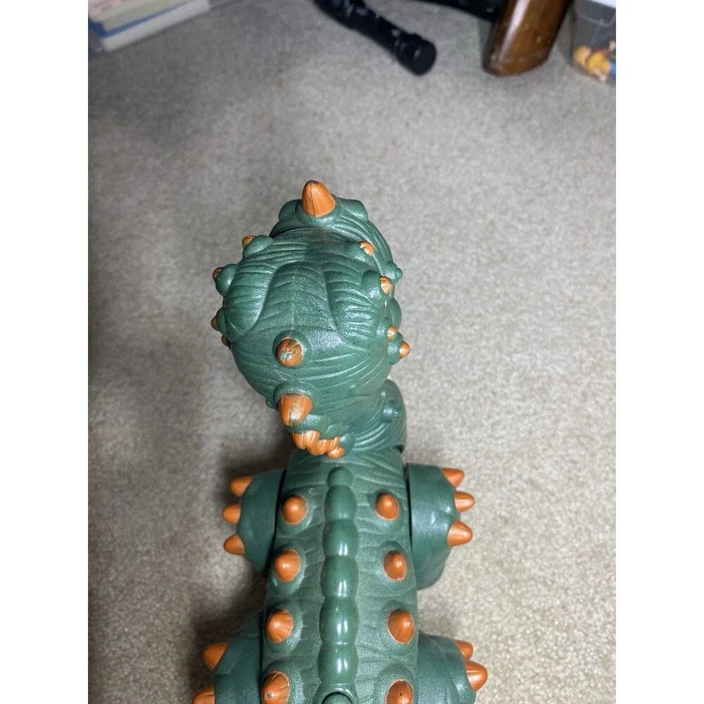2008 Mattel Imaginext Spike Jr P5454 Green Roaring & Walking Dinosaur Toy Works